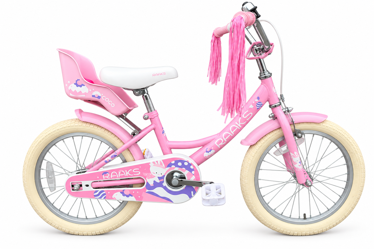 Raaks Coco Mädchenfahrrad 18 Zoll Rosa