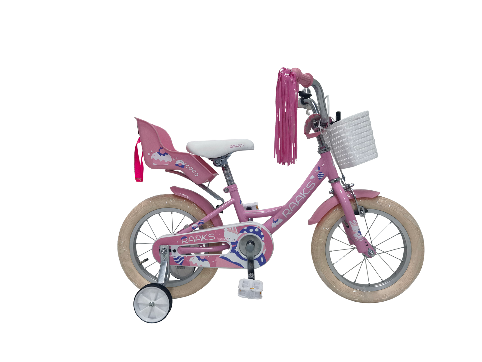 Raaks Coco Meisjesfiets 14 & 18 inch Roze